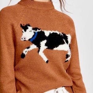 Rachel Antonoff Cow Sweater Small